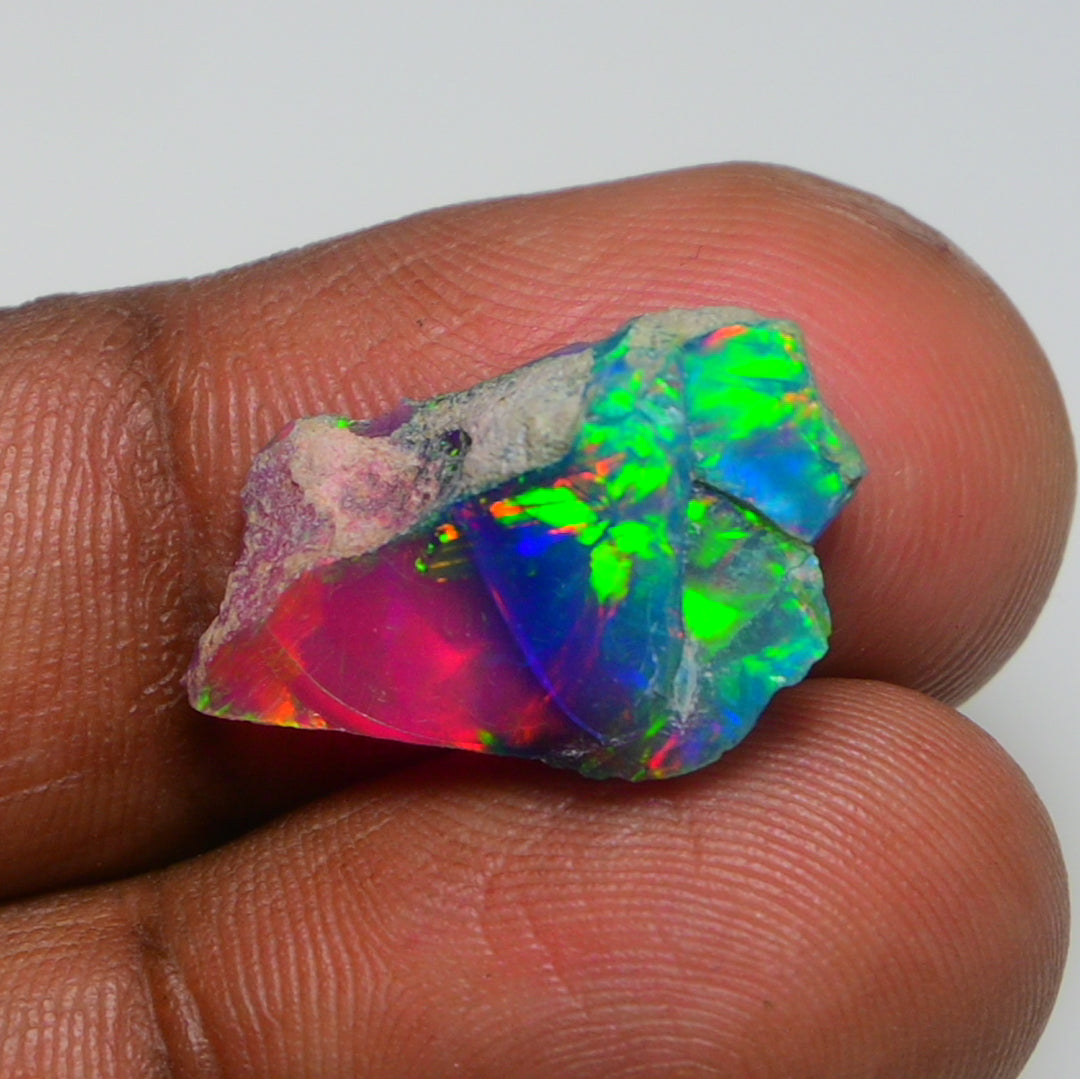 Very Rare Bi-Color Opal Rough 5.00 Cts Natural Ethiopian Opal Raw Jewelry Grade