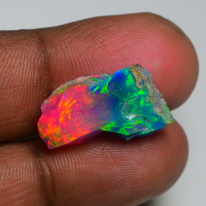 Very Rare Bi-Color Opal Rough 5.00 Cts Natural Ethiopian Opal Raw Jewelry Grade