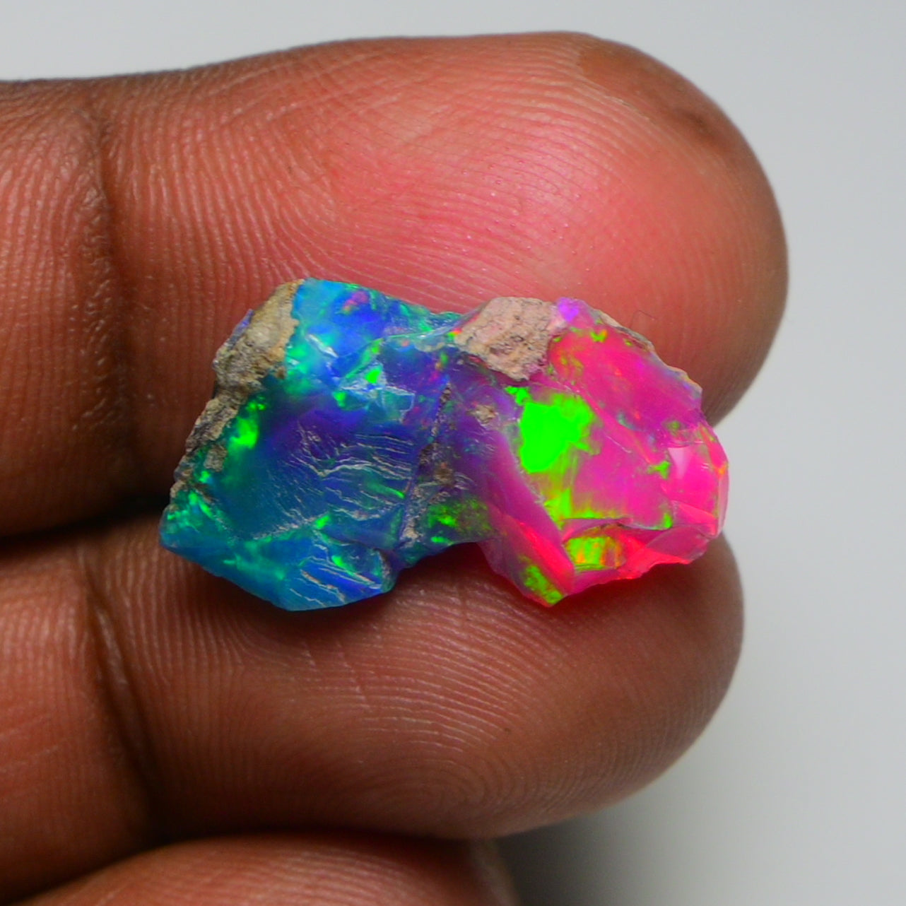 Very Rare Bi-Color Opal Rough 5.00 Cts Natural Ethiopian Opal Raw Jewelry Grade
