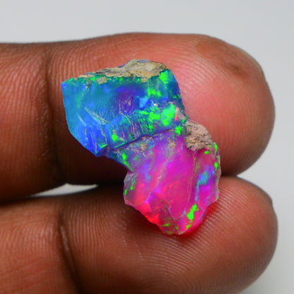 Very Rare Bi-Color Opal Rough 5.00 Cts Natural Ethiopian Opal Raw Jewelry Grade