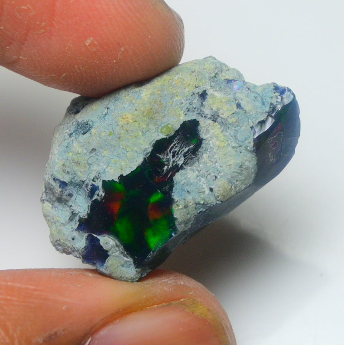 Black Opal Rough 14.05 Carats | Natural Ethiopian Opal Rough - Ready for Cutting & Jewelry | AAA Grade Opal Raw