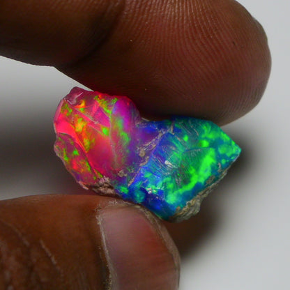 Very Rare Bi-Color Opal Rough 5.00 Cts Natural Ethiopian Opal Raw Jewelry Grade