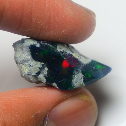 Black Opal Rough 14.05 Carats | Natural Ethiopian Opal Rough - Ready for Cutting & Jewelry | AAA Grade Opal Raw