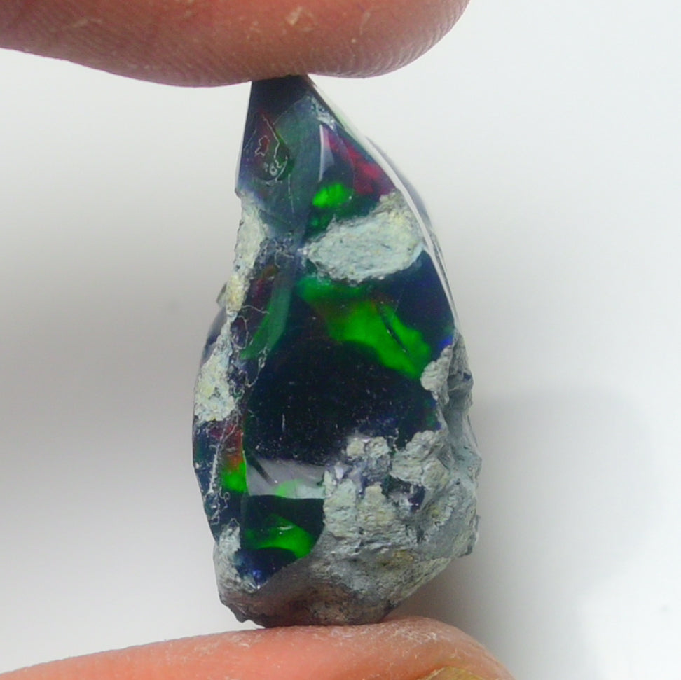 Black Opal Rough 14.05 Carats | Natural Ethiopian Opal Rough - Ready for Cutting & Jewelry | AAA Grade Opal Raw
