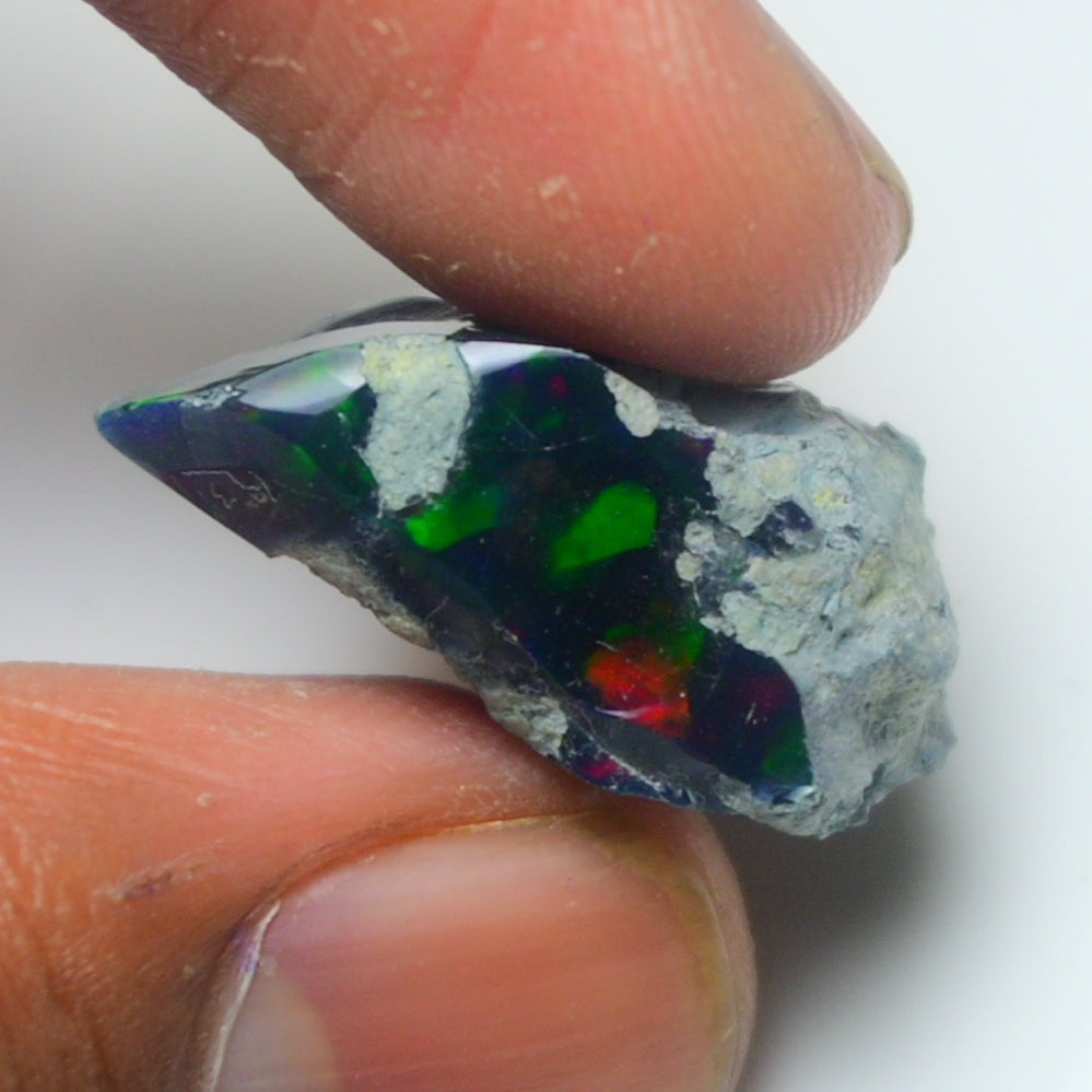 Black Opal Rough 14.05 Carats | Natural Ethiopian Opal Rough - Ready for Cutting & Jewelry | AAA Grade Opal Raw