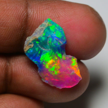 Very Rare Bi-Color Opal Rough 5.00 Cts Natural Ethiopian Opal Raw Jewelry Grade