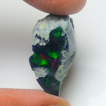 Black Opal Rough 14.05 Carats | Natural Ethiopian Opal Rough - Ready for Cutting & Jewelry | AAA Grade Opal Raw