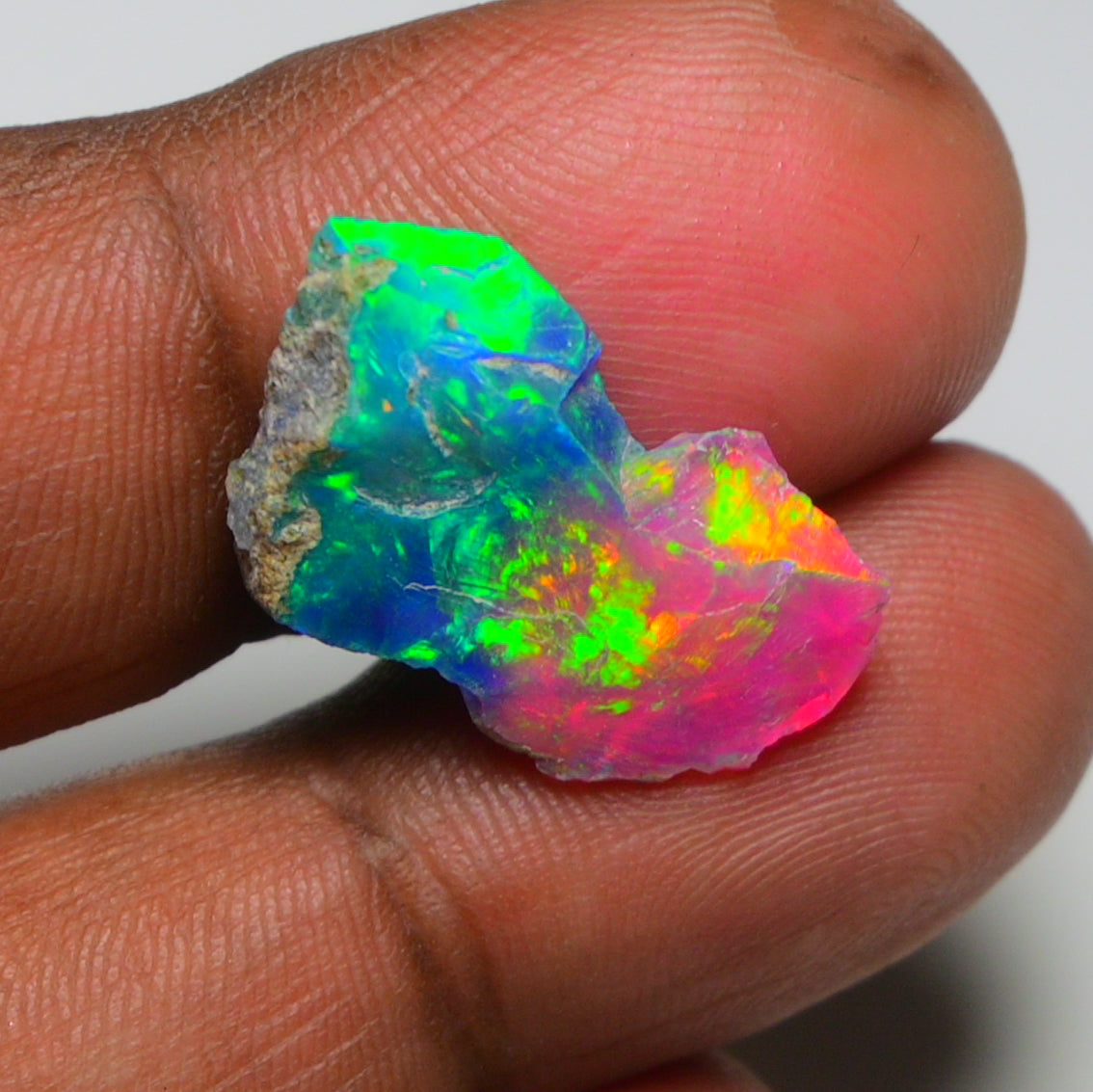 Very Rare Bi-Color Opal Rough 5.00 Cts Natural Ethiopian Opal Raw Jewelry Grade