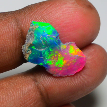 Very Rare Bi-Color Opal Rough 5.00 Cts Natural Ethiopian Opal Raw Jewelry Grade
