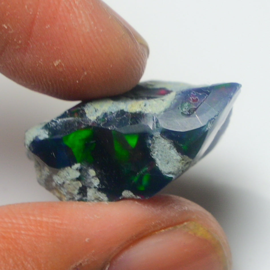 Black Opal Rough 14.05 Carats | Natural Ethiopian Opal Rough - Ready for Cutting & Jewelry | AAA Grade Opal Raw