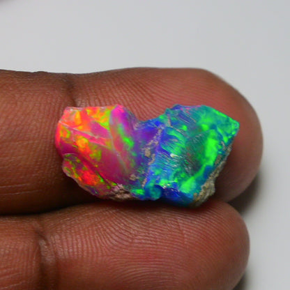 Very Rare Bi-Color Opal Rough 5.00 Cts Natural Ethiopian Opal Raw Jewelry Grade