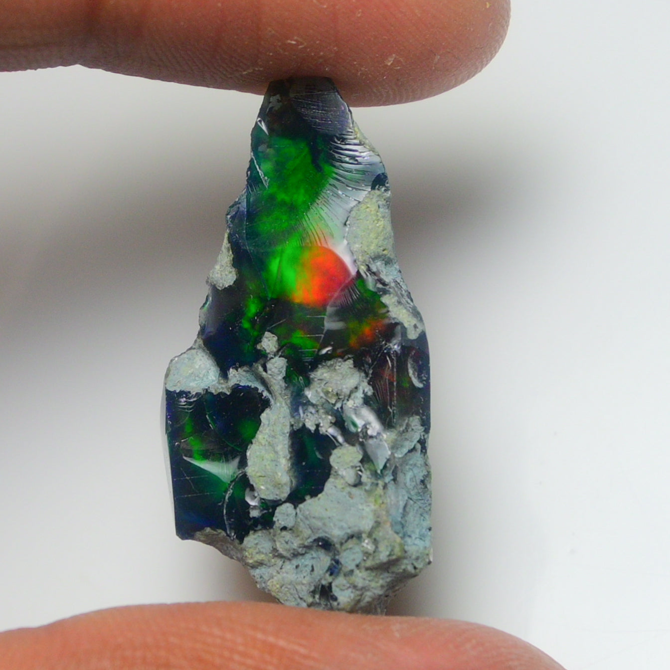 Black Opal Rough 14.70 Carats | Natural Ethiopian Opal Rough - Ready for Cutting & Jewelry | AAA Grade Opal Raw