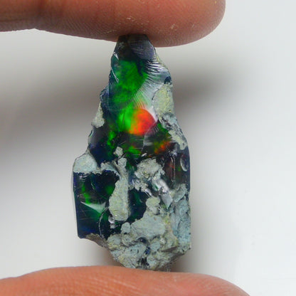 Black Opal Rough 14.70 Carats | Natural Ethiopian Opal Rough - Ready for Cutting & Jewelry | AAA Grade Opal Raw