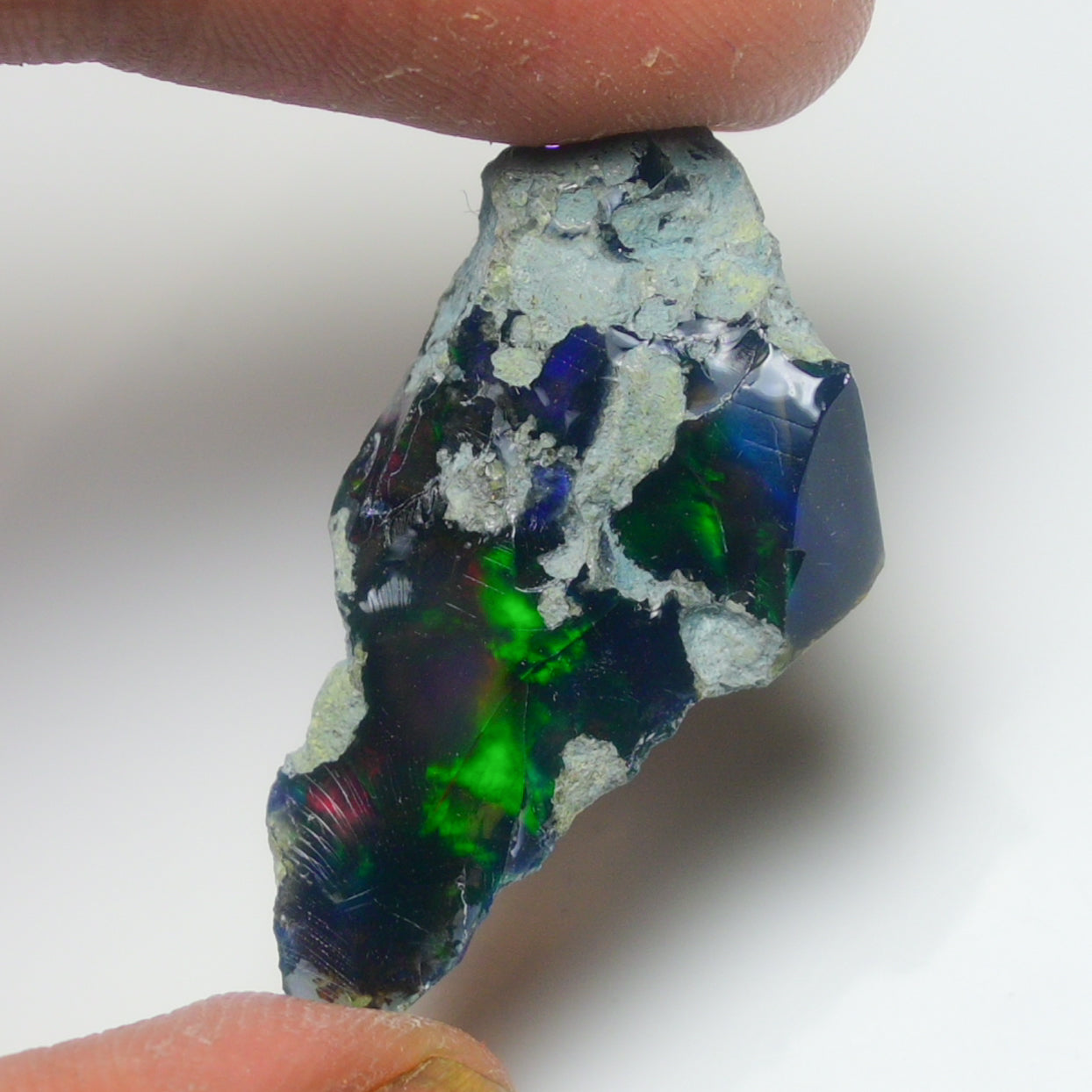 Black Opal Rough 14.70 Carats | Natural Ethiopian Opal Rough - Ready for Cutting & Jewelry | AAA Grade Opal Raw