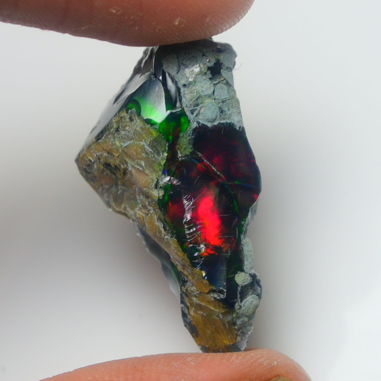 Black Opal Rough 14.70 Carats | Natural Ethiopian Opal Rough - Ready for Cutting & Jewelry | AAA Grade Opal Raw