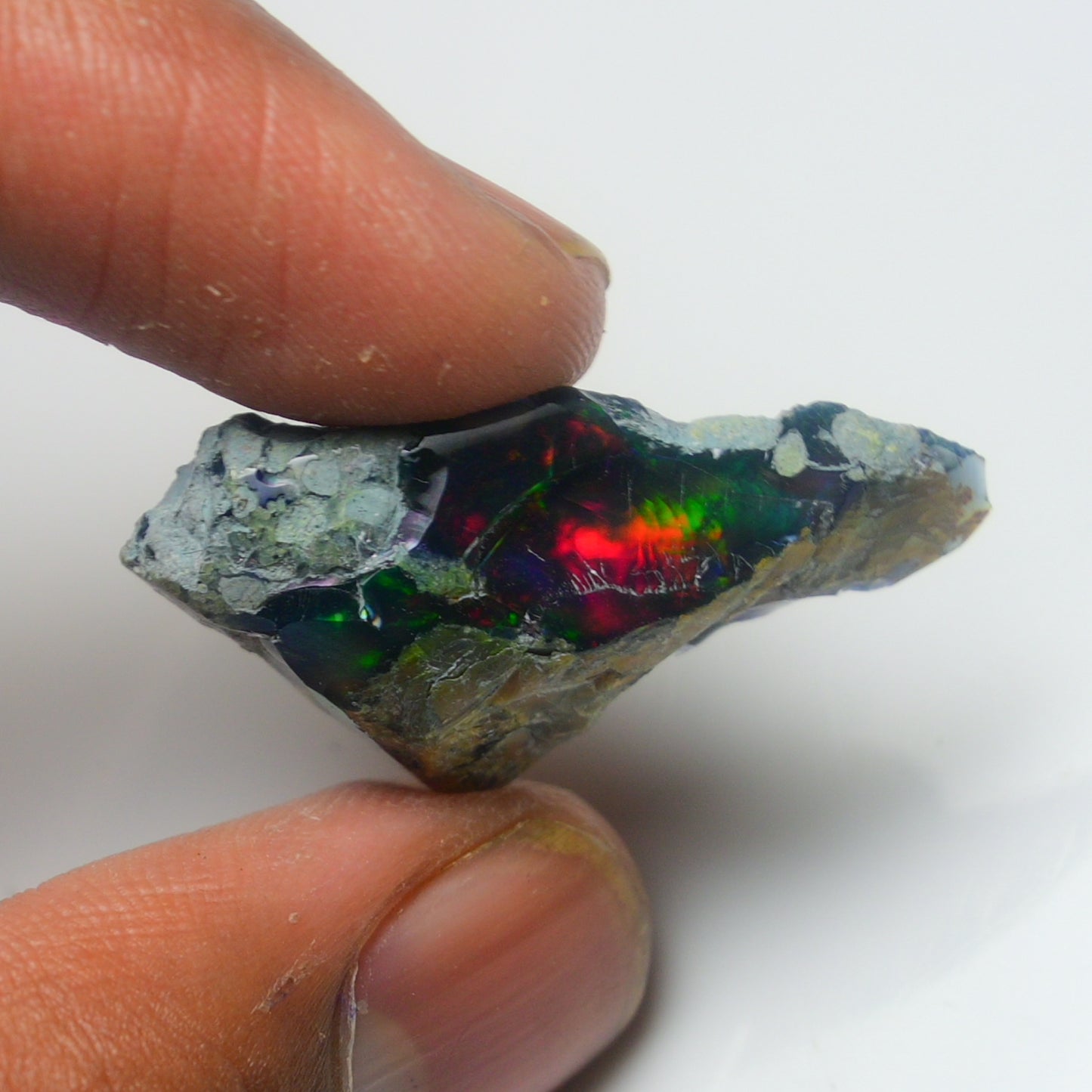 Black Opal Rough 14.70 Carats | Natural Ethiopian Opal Rough - Ready for Cutting & Jewelry | AAA Grade Opal Raw