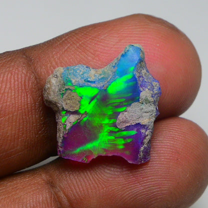 Very Rare Bi-Color Opal Rough 6.10 Cts Natural Ethiopian Opal Raw Jewelry Grade