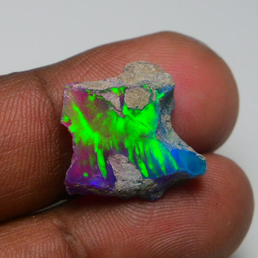 Very Rare Bi-Color Opal Rough 6.10 Cts Natural Ethiopian Opal Raw Jewelry Grade