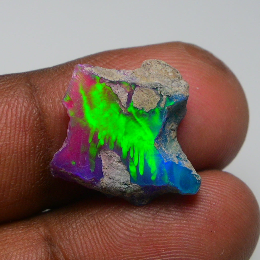 Very Rare Bi-Color Opal Rough 6.10 Cts Natural Ethiopian Opal Raw Jewelry Grade