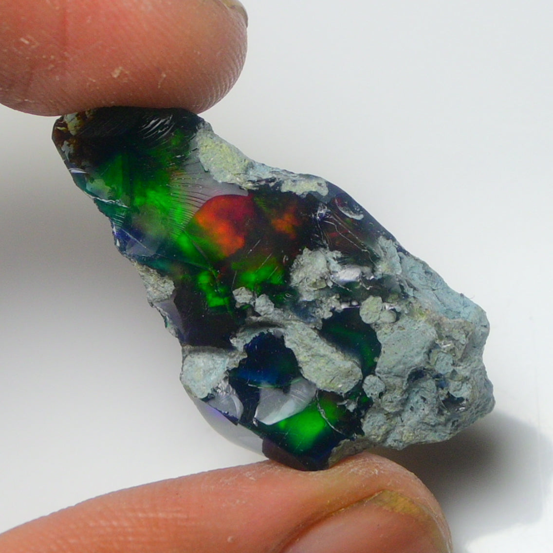 Black Opal Rough 14.70 Carats | Natural Ethiopian Opal Rough - Ready for Cutting & Jewelry | AAA Grade Opal Raw