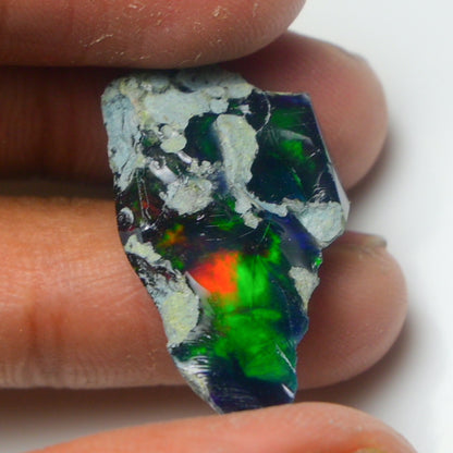 Black Opal Rough 14.70 Carats | Natural Ethiopian Opal Rough - Ready for Cutting & Jewelry | AAA Grade Opal Raw