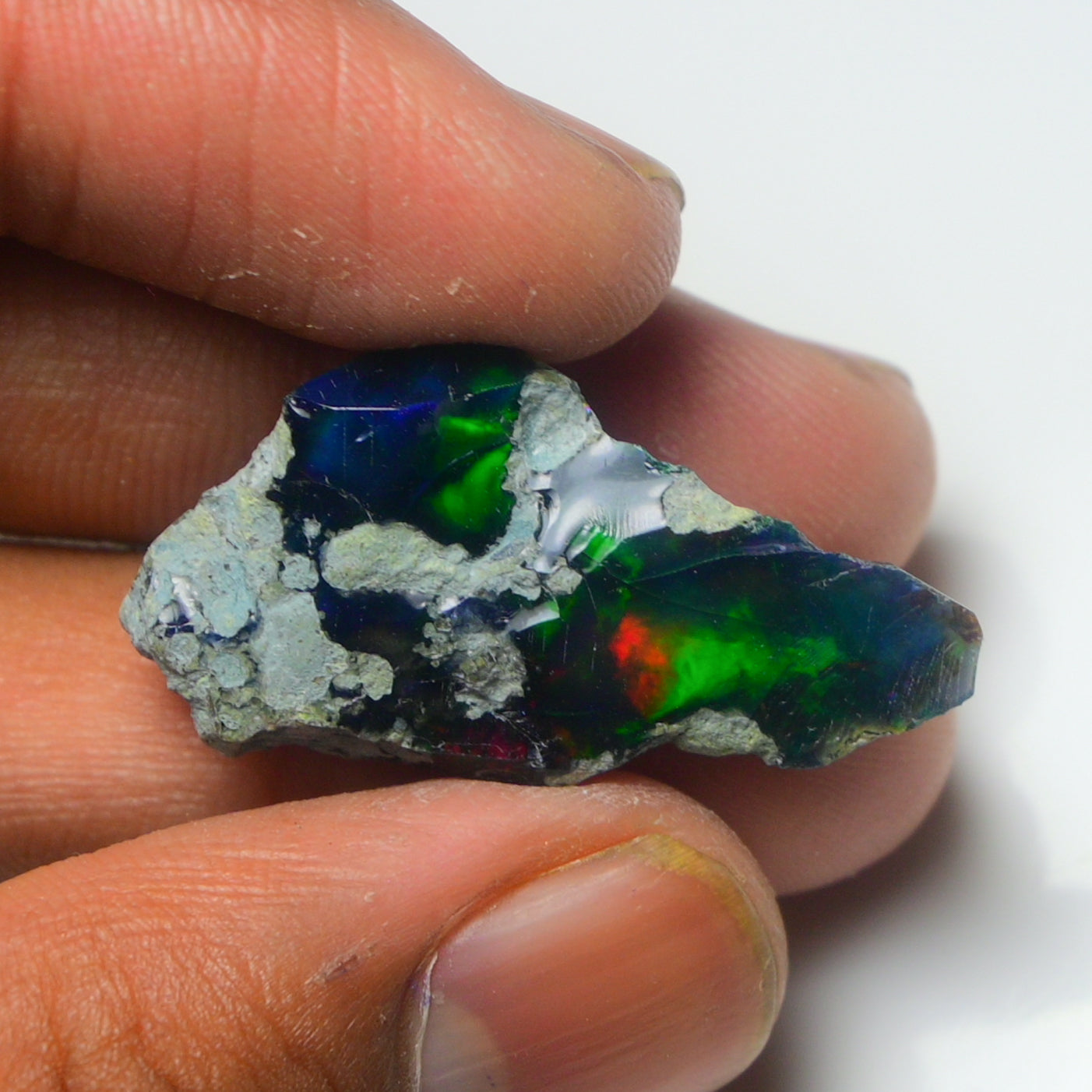 Black Opal Rough 14.70 Carats | Natural Ethiopian Opal Rough - Ready for Cutting & Jewelry | AAA Grade Opal Raw