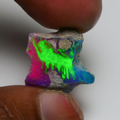 Very Rare Bi-Color Opal Rough 6.10 Cts Natural Ethiopian Opal Raw Jewelry Grade