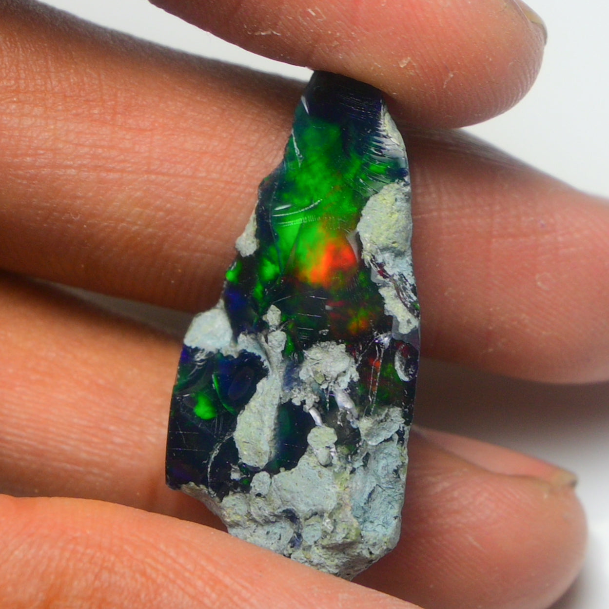 Black Opal Rough 14.70 Carats | Natural Ethiopian Opal Rough - Ready for Cutting & Jewelry | AAA Grade Opal Raw