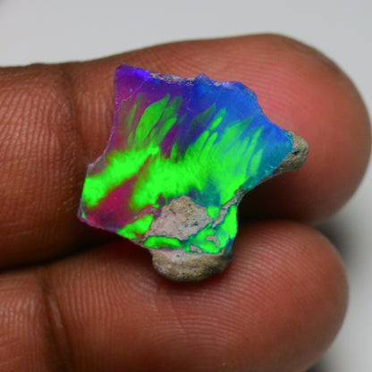 Very Rare Bi-Color Opal Rough 6.10 Cts Natural Ethiopian Opal Raw Jewelry Grade