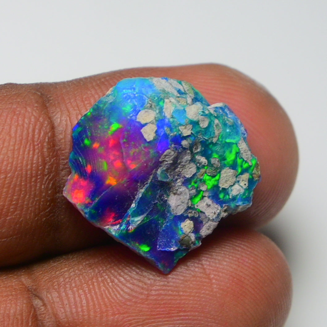 Very Rare Bi-Color Opal Rough 6.30 Cts Natural Ethiopian Opal Raw Jewelry Grade