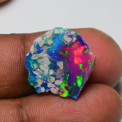 Very Rare Bi-Color Opal Rough 6.30 Cts Natural Ethiopian Opal Raw Jewelry Grade