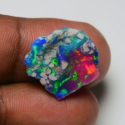 Very Rare Bi-Color Opal Rough 6.30 Cts Natural Ethiopian Opal Raw Jewelry Grade