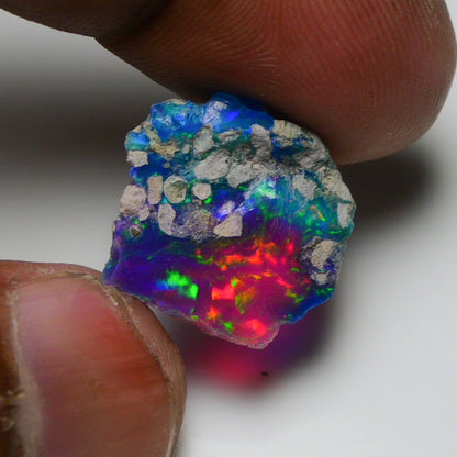 Very Rare Bi-Color Opal Rough 6.30 Cts Natural Ethiopian Opal Raw Jewelry Grade