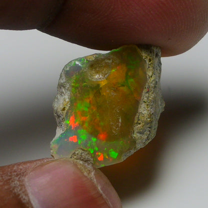Rare White Opal 16.25 Carats | Natural White Ethiopian Opal Rough - Ready for Cutting & Jewelry!
