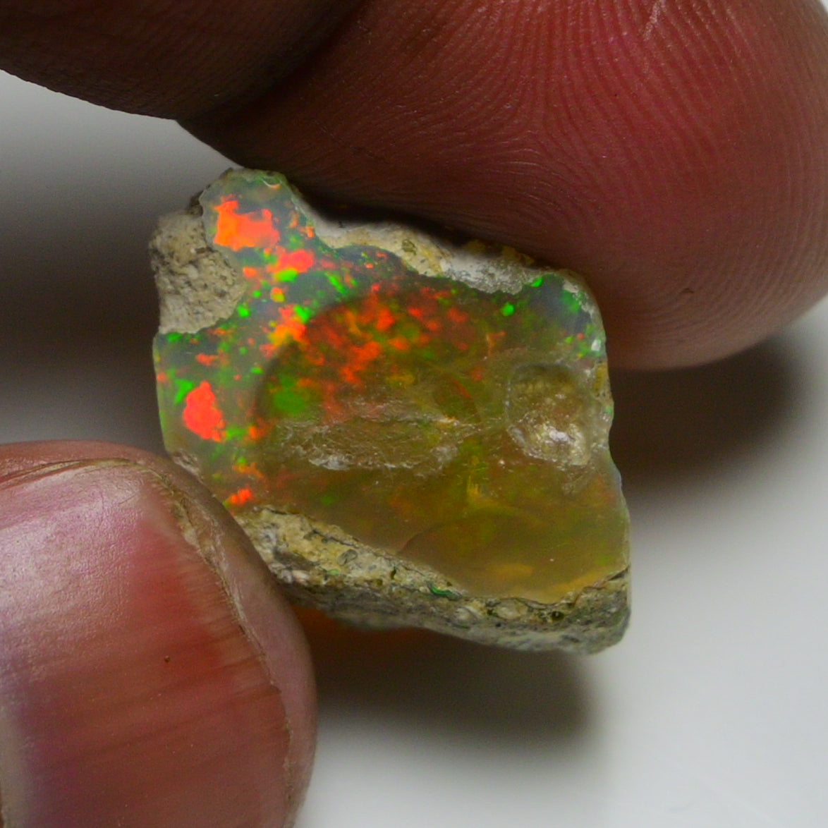 Rare White Opal 16.25 Carats | Natural White Ethiopian Opal Rough - Ready for Cutting & Jewelry!