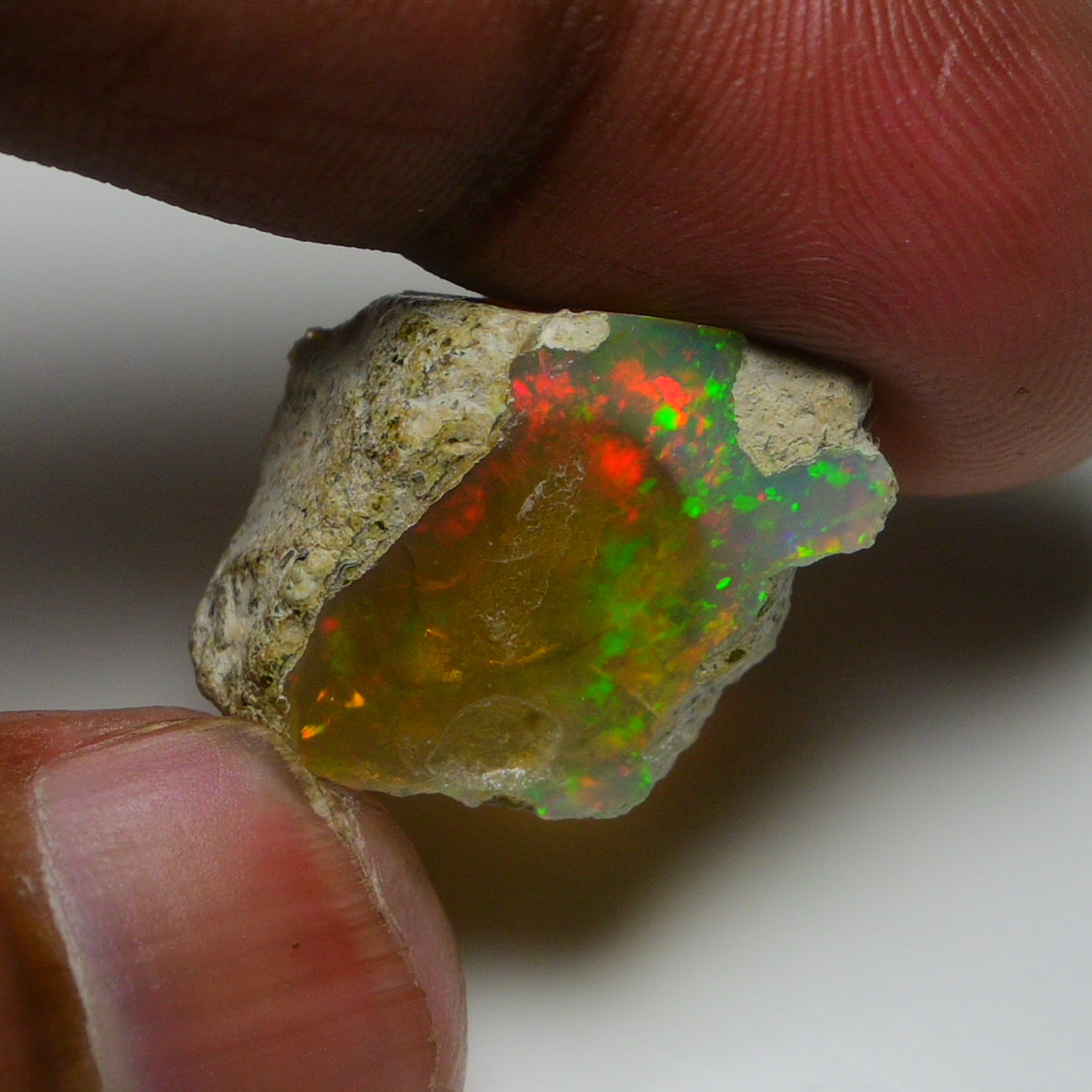 Rare White Opal 16.25 Carats | Natural White Ethiopian Opal Rough - Ready for Cutting & Jewelry!