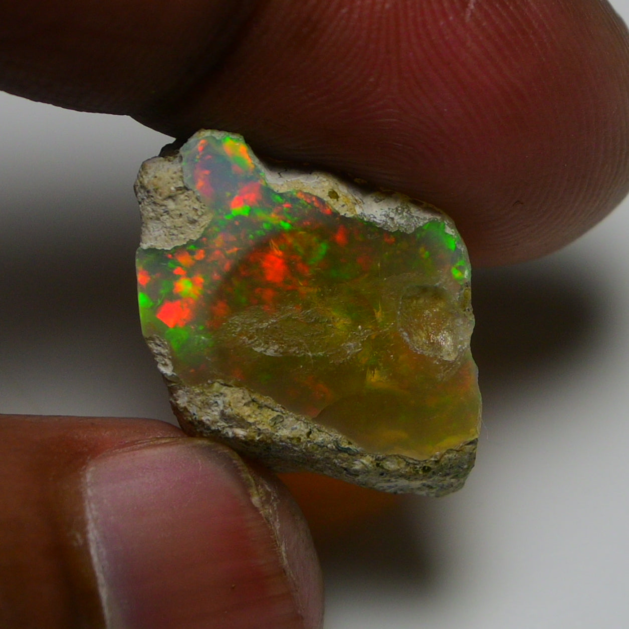 Rare White Opal 16.25 Carats | Natural White Ethiopian Opal Rough - Ready for Cutting & Jewelry!