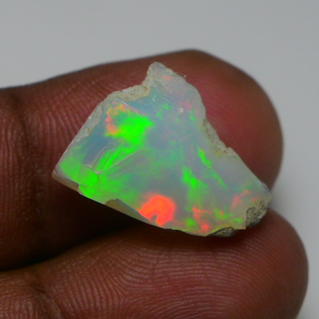 Rare White Opal 8.40 Carats | Natural White Ethiopian Opal Rough - Ready for Cutting & Jewelry!