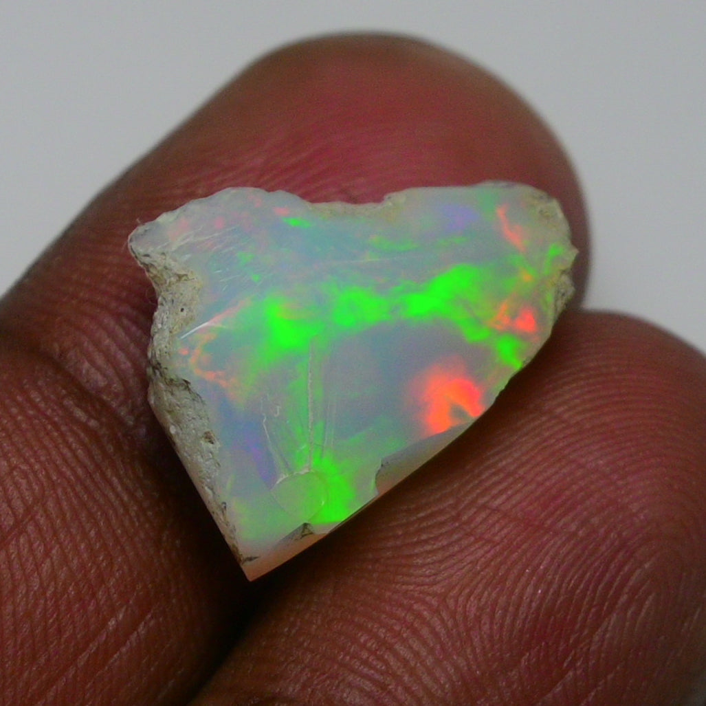 Rare White Opal 8.40 Carats | Natural White Ethiopian Opal Rough - Ready for Cutting & Jewelry!