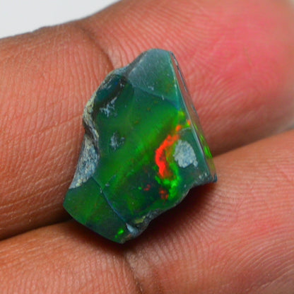 Rare Black Opal 11.40 Carats | Natural Black Ethiopian Opal Rough - Ready for Cutting & Jewelry!