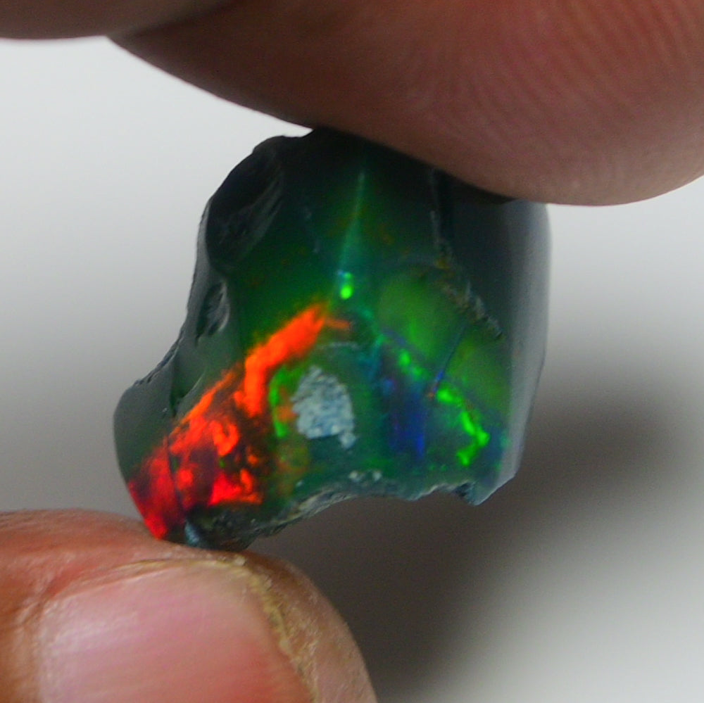 Rare Black Opal 11.40 Carats | Natural Black Ethiopian Opal Rough - Ready for Cutting & Jewelry!