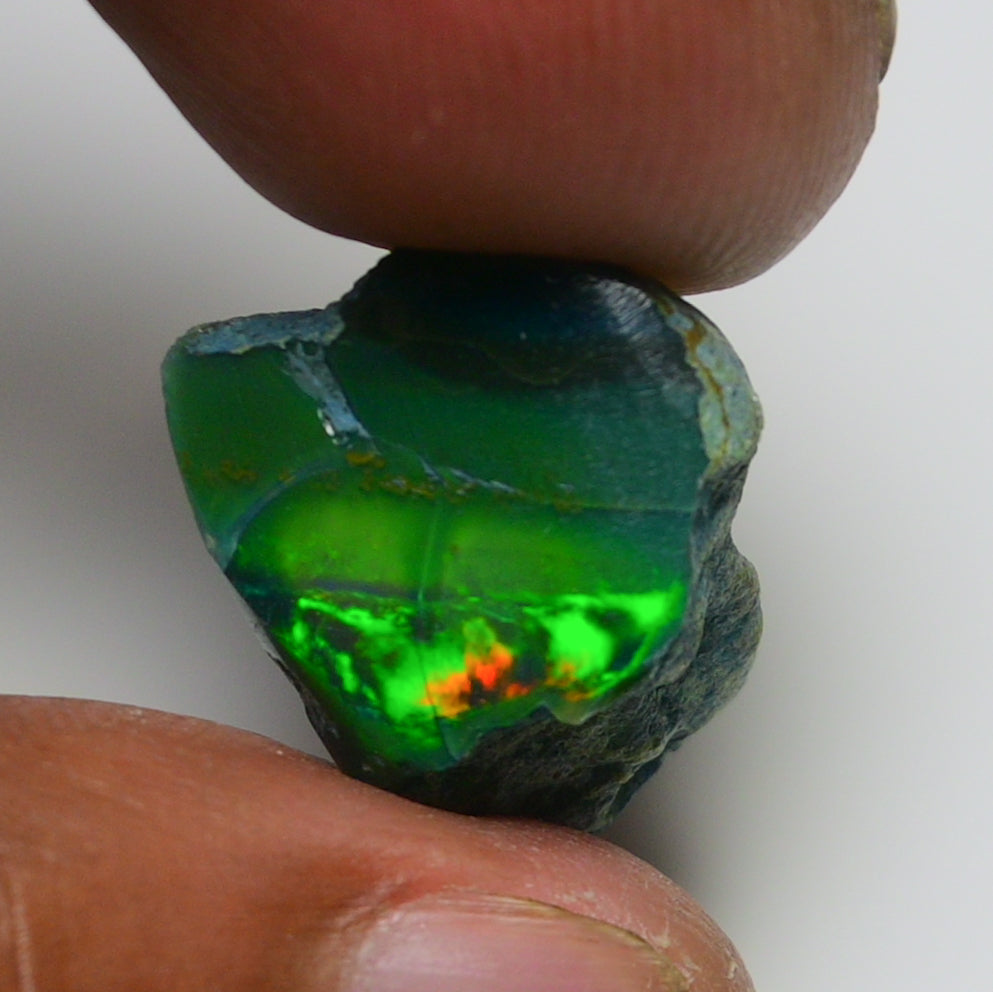 Rare Black Opal 11.40 Carats | Natural Black Ethiopian Opal Rough - Ready for Cutting & Jewelry!