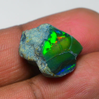 Rare Black Opal 11.40 Carats | Natural Black Ethiopian Opal Rough - Ready for Cutting & Jewelry!