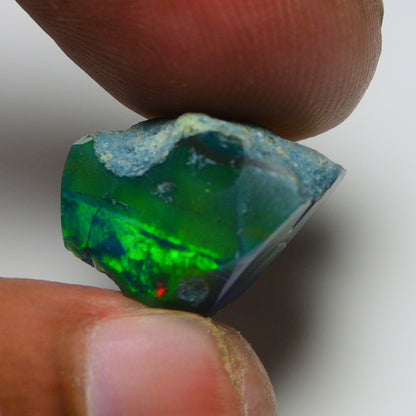 Rare Black Opal 11.40 Carats | Natural Black Ethiopian Opal Rough - Ready for Cutting & Jewelry!