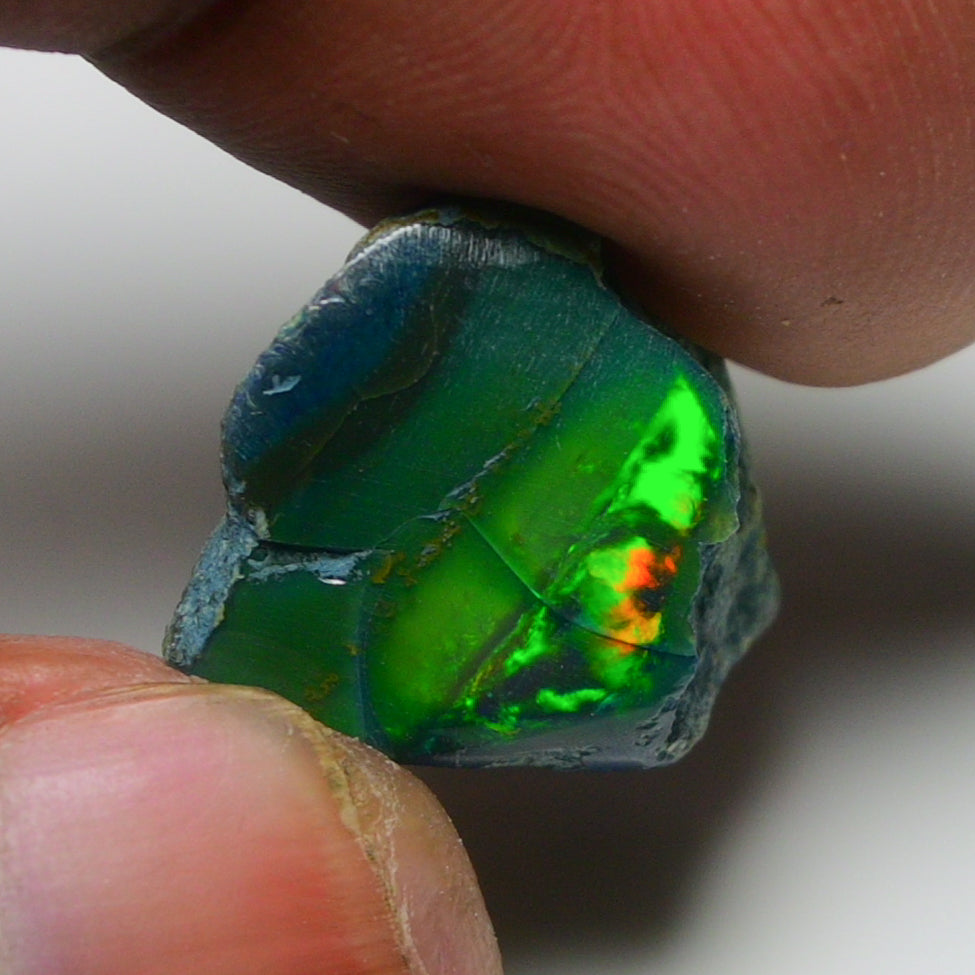 Rare Black Opal 11.40 Carats | Natural Black Ethiopian Opal Rough - Ready for Cutting & Jewelry!