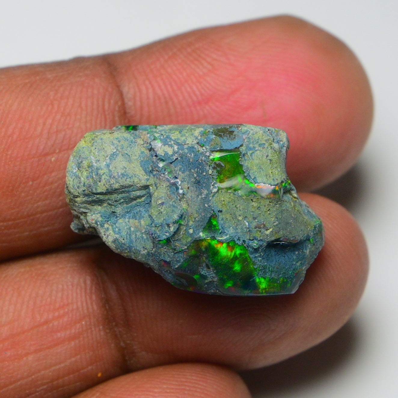 Rare Black Opal 21.70 Carats | Natural Black Ethiopian Opal Rough - Ready for Cutting & Jewelry!