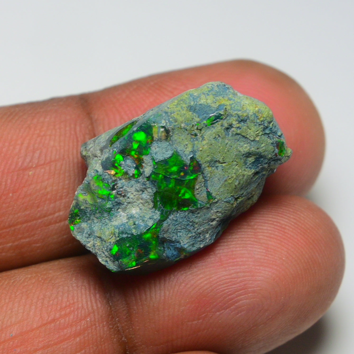 Rare Black Opal 21.70 Carats | Natural Black Ethiopian Opal Rough - Ready for Cutting & Jewelry!