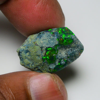 Rare Black Opal 21.70 Carats | Natural Black Ethiopian Opal Rough - Ready for Cutting & Jewelry!
