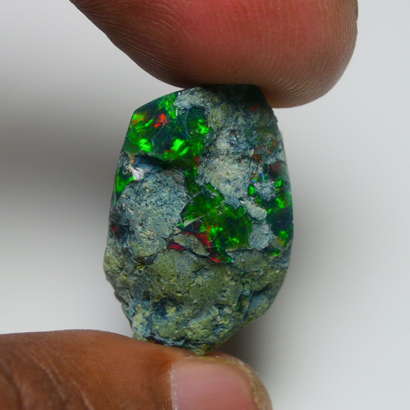 Rare Black Opal 21.70 Carats | Natural Black Ethiopian Opal Rough - Ready for Cutting & Jewelry!
