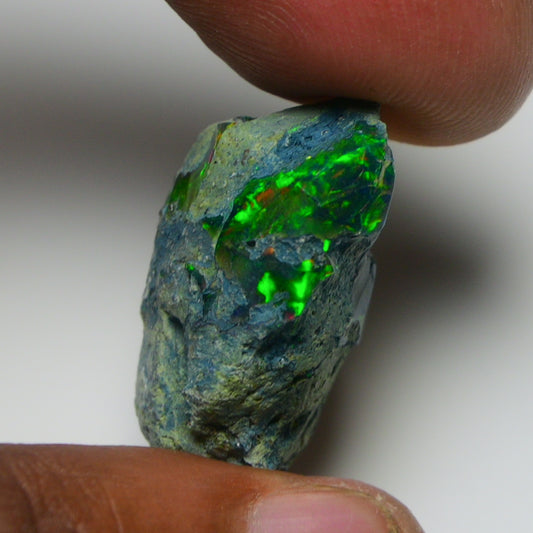 Rare Black Opal 21.70 Carats | Natural Black Ethiopian Opal Rough - Ready for Cutting & Jewelry!